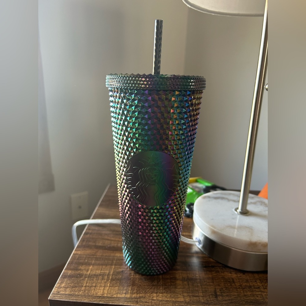 Starbucks Fall 2023 Oil Slick Studded Rainbow Tumbler NWT